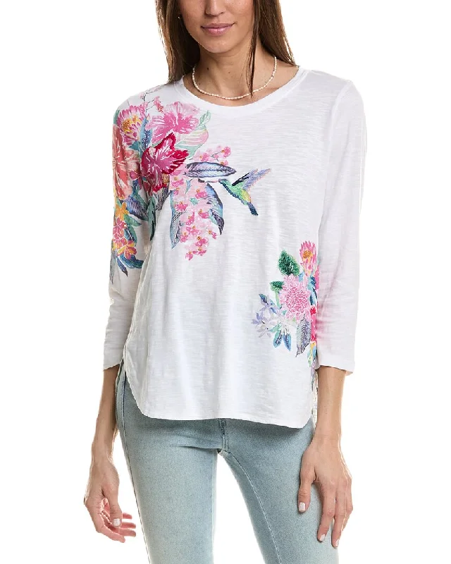 Tommy Bahama Perfectly Paradise T-Shirt-- Striped Floral Plaid