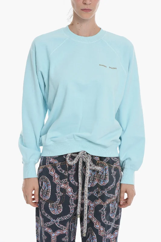 Samsoe Samsoe Crew-Neck GITTA Sweatshirt with Side Logo Embroidery Xxs Standard size-- Elasticated Padded Insulated Samsoe Samsoe Crew-Neck GITTA Sweatshirt with Side Logo Embroidery Xxs Standard size-- Elasticated Padded Insulated