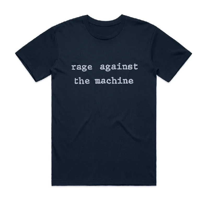 Rage Against The Machine - Original Logo - Navy T-shirt-- Wool Fabric Cashmere Fabric Tweed Fabric Rage Against The Machine - Original Logo - Navy T-shirt-- Wool Fabric Cashmere Fabric Tweed Fabric