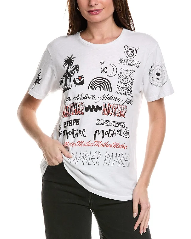 Mother Denim The Rowdy T-Shirt-- Chenille Blend Fleece Blend Nylon Blend