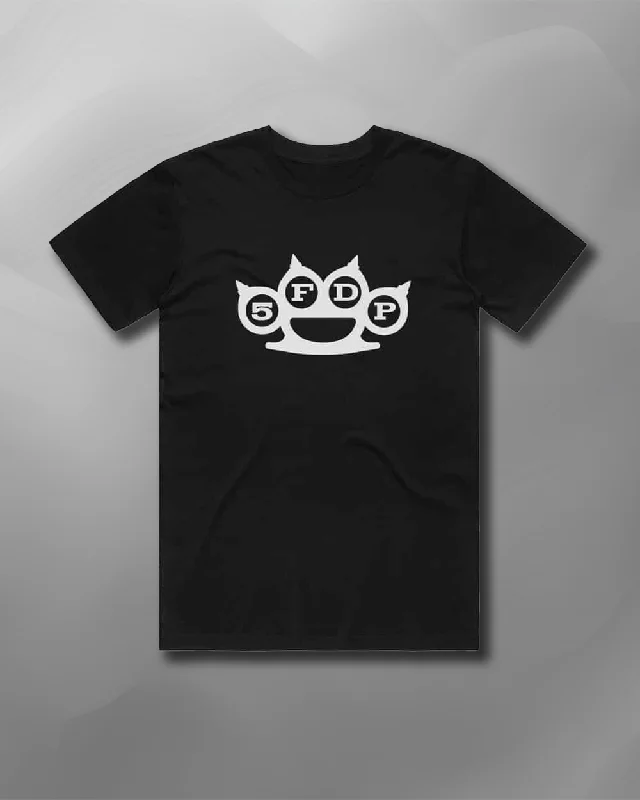 Five Finger Death Punch - Knuckle Logo T-Shirt-- Notch Collar Peter Pan Collar Cowl Neck Five Finger Death Punch - Knuckle Logo T-Shirt-- Notch Collar Peter Pan Collar Cowl Neck