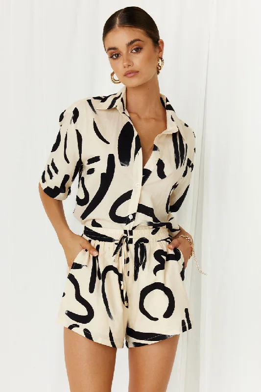 York Shirt - Sand/Black-- Polka Dot Checkered Tartan
