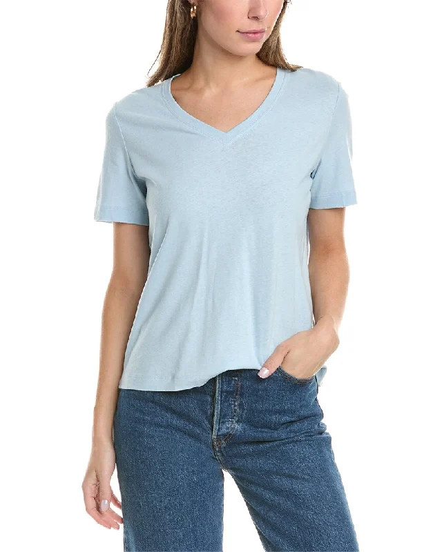 Lafayette 148 New York James Linen-Blend T-Shirt-- Terry Blend Velvet Blend Canvas Blend
