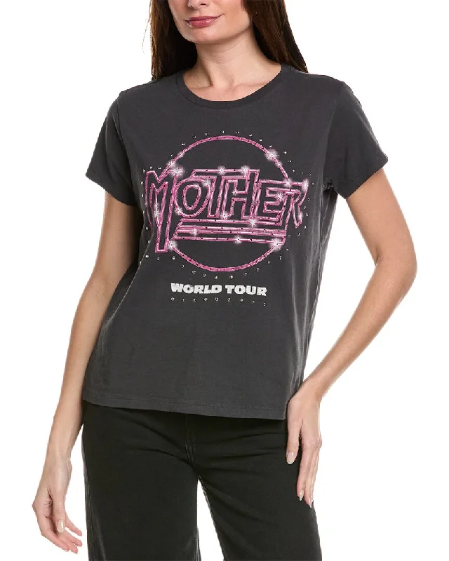 Mother The Boxy Goodie Goodie T-Shirt-- Beaded Sequined Faux Fur
