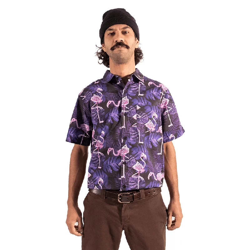 Skeleton Flamingo Shirt-- Fleece Nylon Spandex