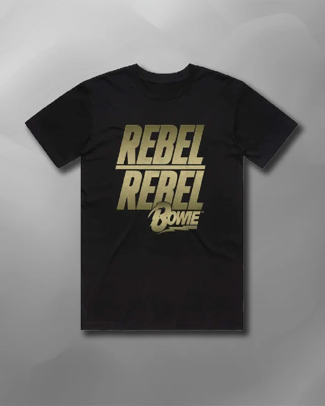 David Bowie - Rebel Rebel T-Shirt-- Spandex Blend Rayon Blend Denim Blend