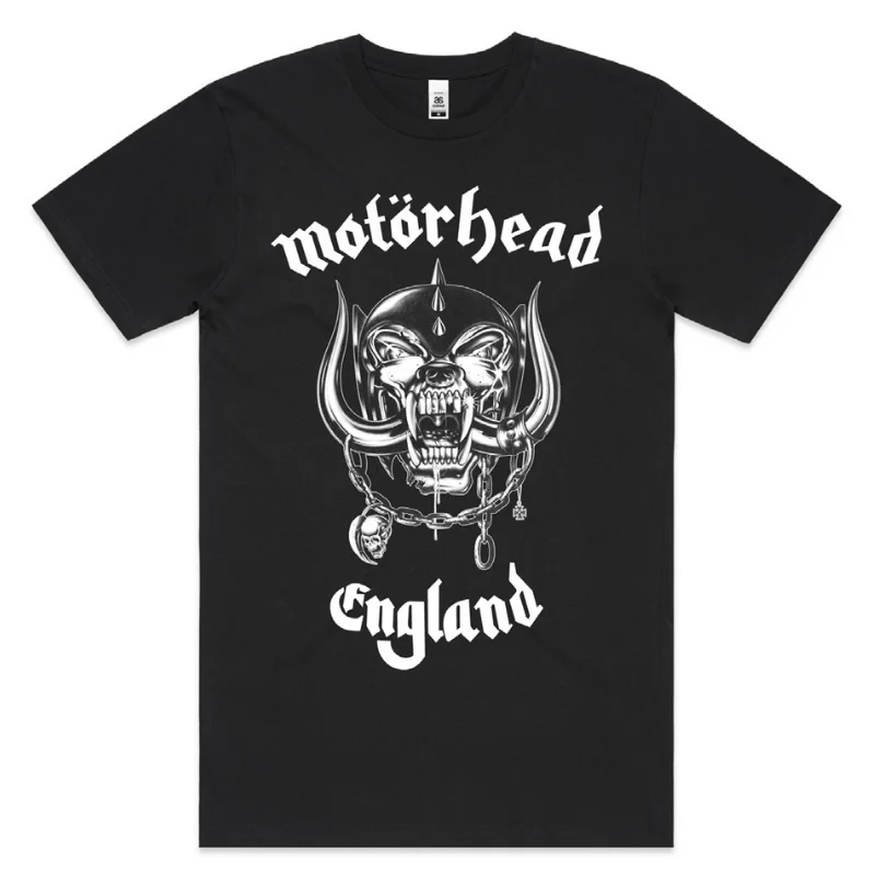 Motorhead - England - Black T-shirt-- Jersey Fabric Tulle Fabric Batik Fabric