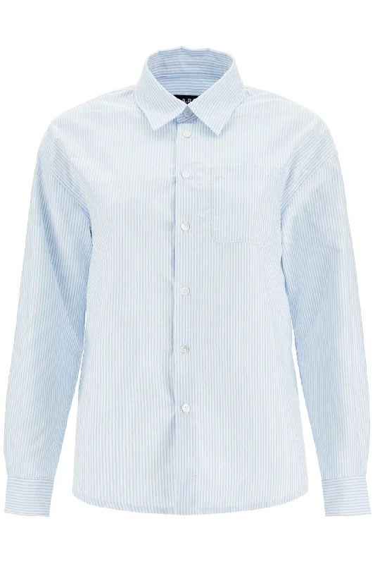 A.P.C. Women's Boyfriend Shirt With Pocket Detail-- Knit Fabric Woven Fabric Fleece Fabric A.P.C. Women's Boyfriend Shirt With Pocket Detail-- Knit Fabric Woven Fabric Fleece Fabric