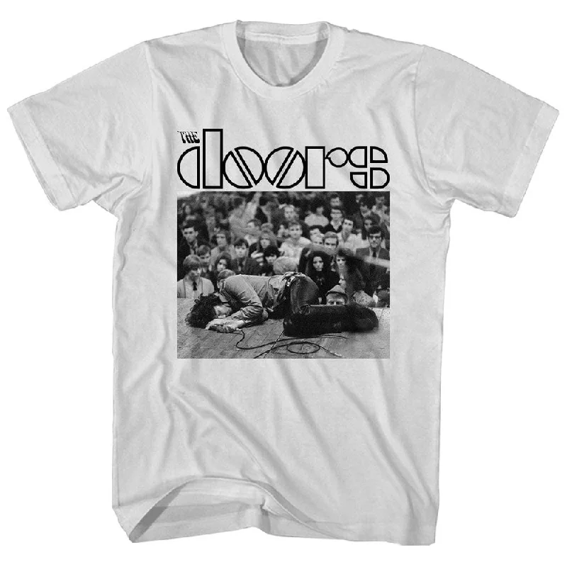 The Doors - Stage - White T-shirt-- Chenille Brocade Lace