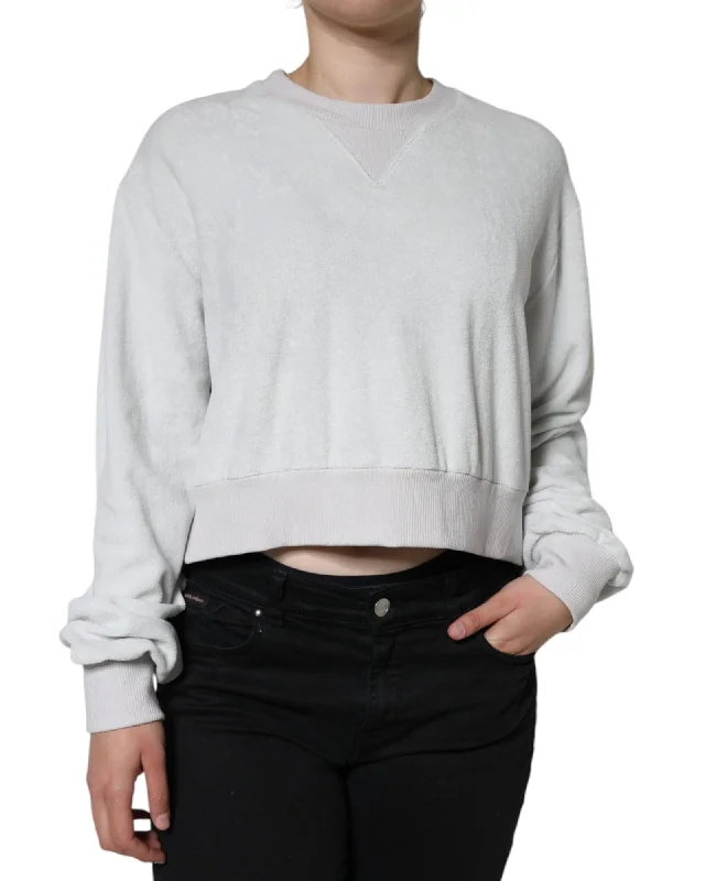 Dolce & Gabbana Women's Cropped Sweatshirt-- Front Pockets Side Pockets Patch Pockets Dolce & Gabbana Women's Cropped Sweatshirt-- Front Pockets Side Pockets Patch Pockets
