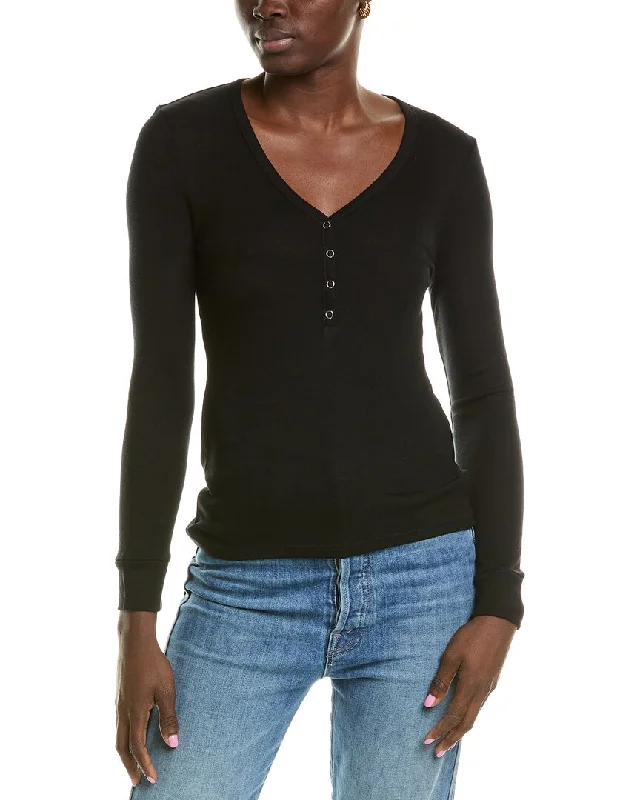 Enza Costa Baby Rib Cashmere-Blend Henley Shirt-- Terry Blend Velvet Blend Canvas Blend Enza Costa Baby Rib Cashmere-Blend Henley Shirt-- Terry Blend Velvet Blend Canvas Blend