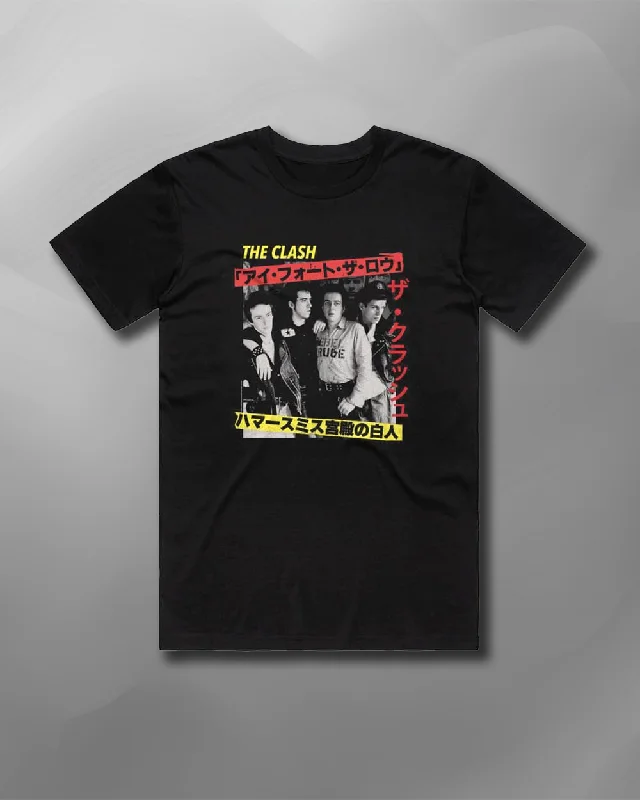 The Clash - London Call Japan T-Shirt-- Beaded Sequined Faux Fur