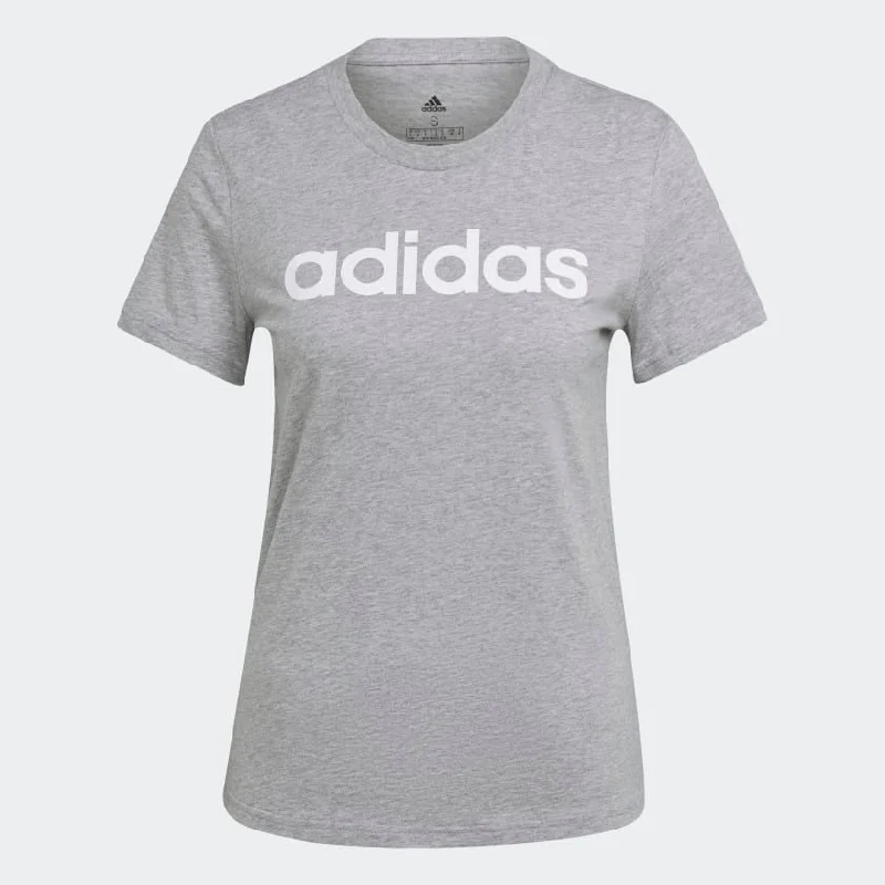 Adidas Women Essentials Slim Logo Casual T-Shirt-- Solid Color Striped Floral