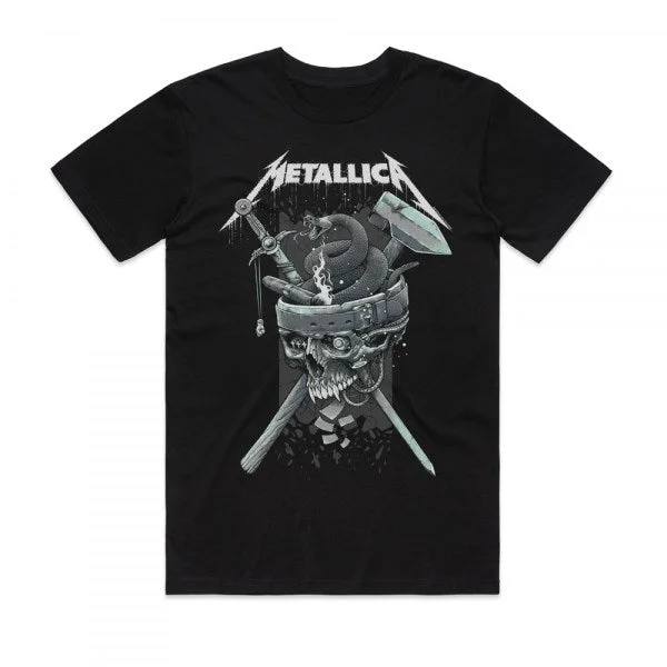 Metallica - History - Black T-shirt-- Welt Pockets Slit Pockets Flap Pockets