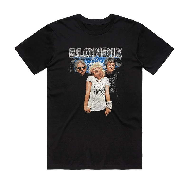 Blondie - Photo Tour 2012 - Black T-shirt (Limited Tour Item)-- Spandex Blend Rayon Blend Denim Blend Blondie - Photo Tour 2012 - Black T-shirt (Limited Tour Item)-- Spandex Blend Rayon Blend Denim Blend