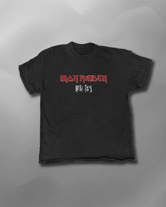 Iron Maiden - Senjutsu Logo Vintage Wash T-Shirt-- Chenille Fabric Brocade Fabric Lace Fabric Iron Maiden - Senjutsu Logo Vintage Wash T-Shirt-- Chenille Fabric Brocade Fabric Lace Fabric