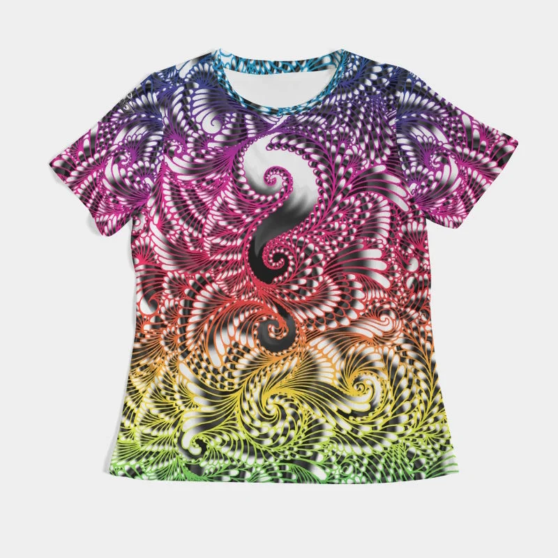 Wondering Clown Women's Tee-Shirt-- Chenille Fabric Brocade Fabric Lace Fabric