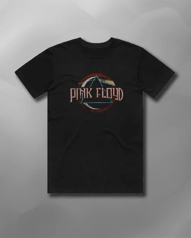 Pink Floyd - Dark Side of the Moon Distressed T-Shirt-- Cotton Fabric Linen Fabric Terry Fabric Pink Floyd - Dark Side of the Moon Distressed T-Shirt-- Cotton Fabric Linen Fabric Terry Fabric