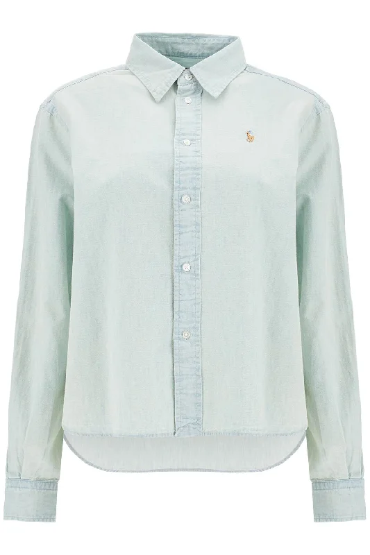 Polo Ralph Lauren Women's Boxy Fit Chambray Shirt-- Anti-Shrink Durable Soft