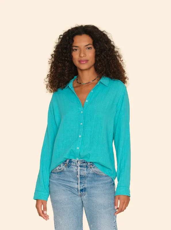 Scout Shirt in Baltic Sea-- Iron Safe Non-Iron Wrinkle Free