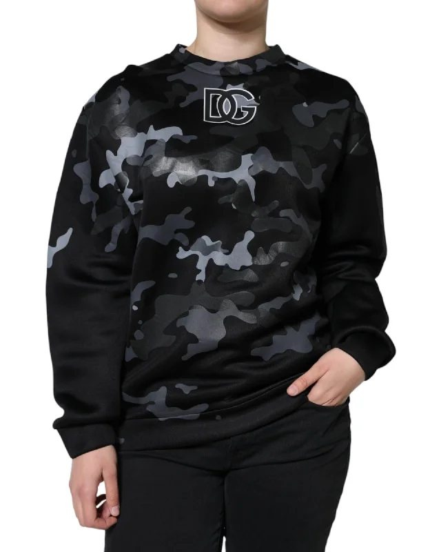 Dolce & Gabbana  Women's Camouflage Sweatshirt-- Thin T-Shirt Open Front Quick Dry