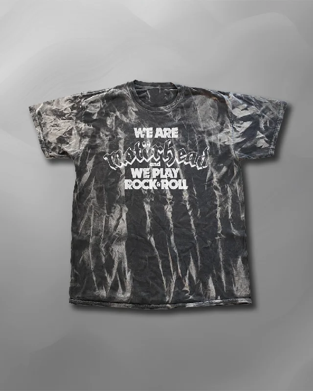 Motorhead - Rock & Roll Tie-Dyed T-Shirt-- Fitted T-Shirt Seamless Stretchy