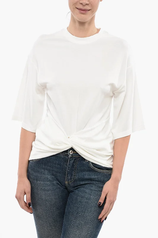 Ambush Oversized DANCER T-shirt with Gathers Xxs Standard size-- Ribbed T-Shirt High Neck Heavyweight Ambush Oversized DANCER T-shirt with Gathers Xxs Standard size-- Ribbed T-Shirt High Neck Heavyweight