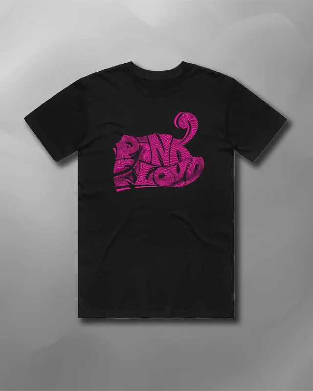 Pink Floyd - Curvy Psychedelic T-Shirt-- Polka Dot Checkered Tartan