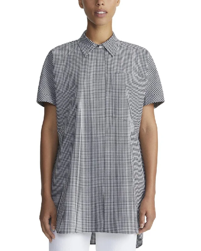 Lafayette 148 New York Short Sleeve Oversized Shirt-- Front Pockets Side Pockets Patch Pockets Lafayette 148 New York Short Sleeve Oversized Shirt-- Front Pockets Side Pockets Patch Pockets