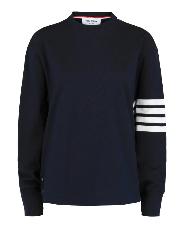 Thom Browne Womens Jersey 4-Bar Long Sleeve Rugby T-Shirt-- Iron Safe Non-Iron Wrinkle Free Thom Browne Womens Jersey 4-Bar Long Sleeve Rugby T-Shirt-- Iron Safe Non-Iron Wrinkle Free