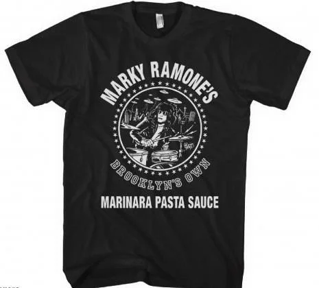 Marky Ramone - Marinara Pasta Sauce - Black T-shirt-- Cashmere Blend Cotton Blend Poly Blend Marky Ramone - Marinara Pasta Sauce - Black T-shirt-- Cashmere Blend Cotton Blend Poly Blend