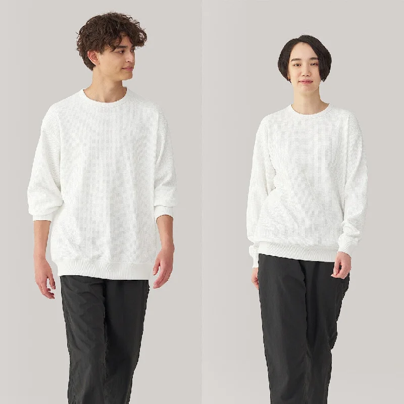 MUJI Walker UV Protection Quick Dry Waffle Long Sleeve T-Shirt-- Seamless Knitted Crochet MUJI Walker UV Protection Quick Dry Waffle Long Sleeve T-Shirt-- Seamless Knitted Crochet