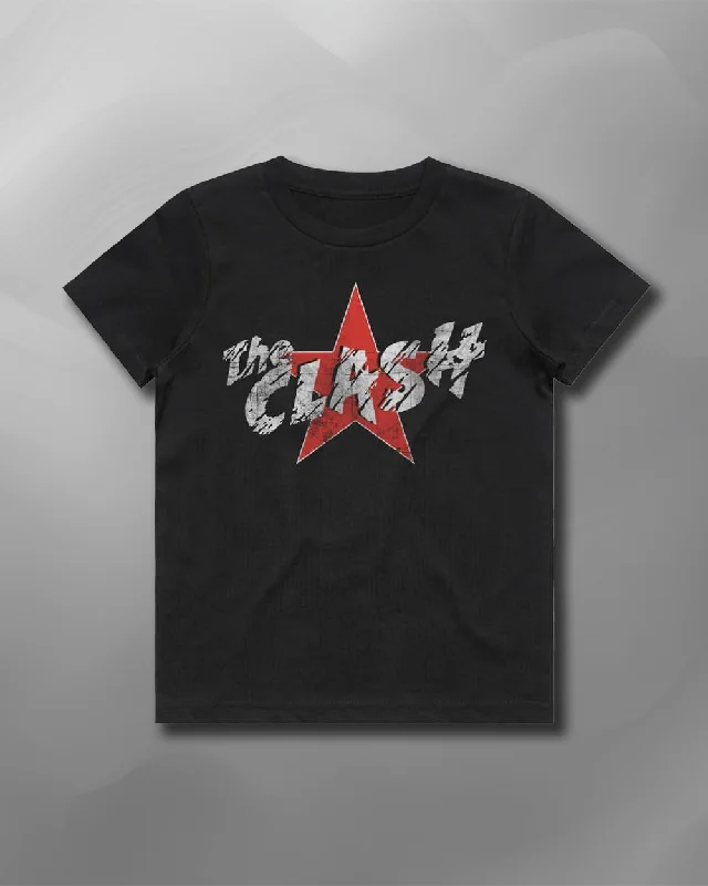 The Clash - Star Logo Kids T-Shirt-- Silk Blend Satin Velvet