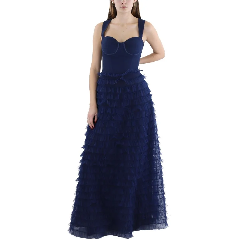 Womens Ruffled Formal Evening Dress Tunics Practical durable