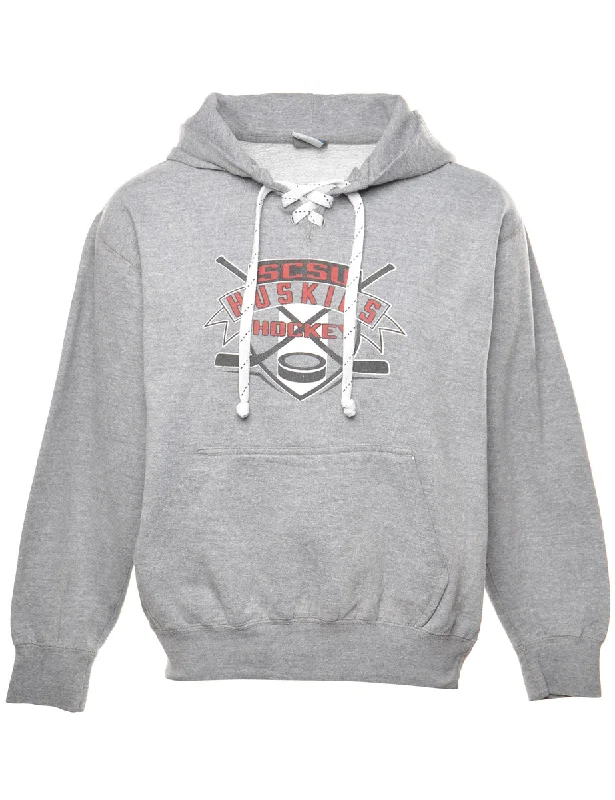Hockey SCSU Huskies Printed Hoodie - S Hoodie with High Neck Warm Protective