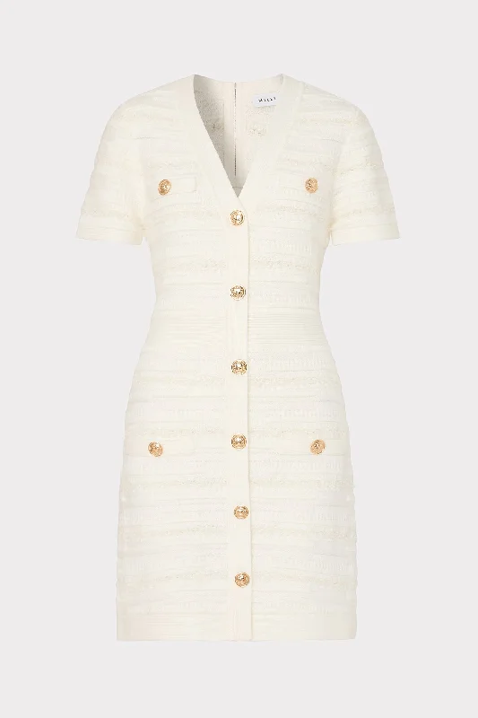 Kennedy Textured Knit Mini Dress Tunics Stylish elegant