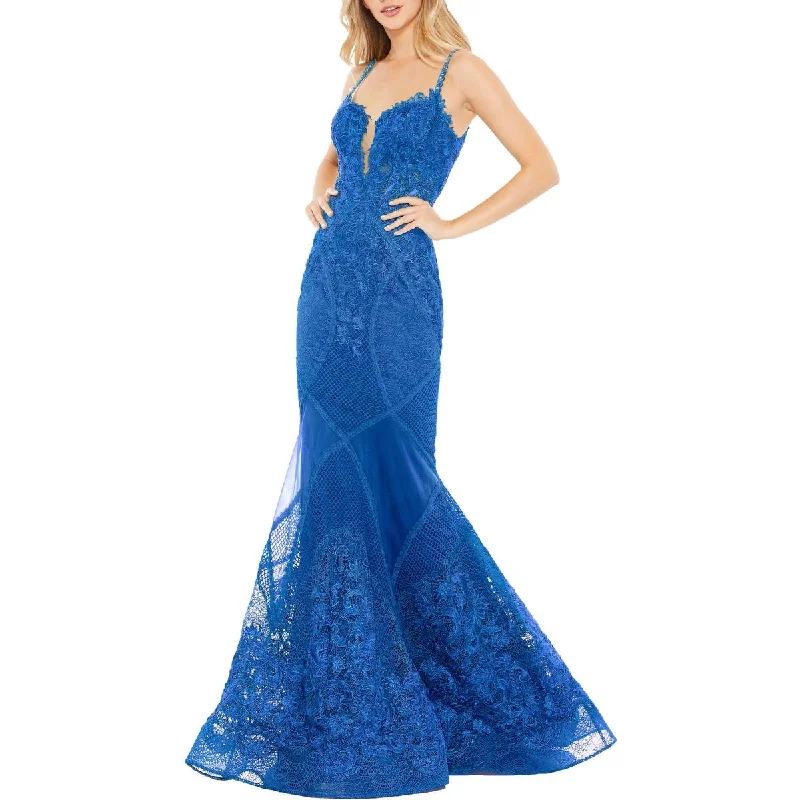 Womens Embellished Corset Evening Dress Maxi Flowy Bohemian
