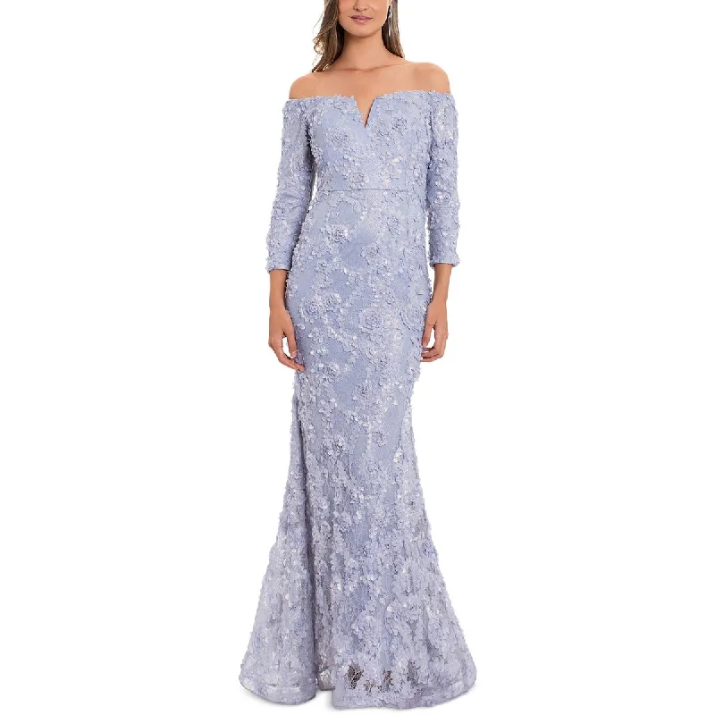 Womens Lace Overlay Nylon Evening Dress Tunics Chic fashionable