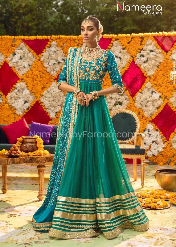 Traditional Pishwas and Dupatta Mehndi Dress #BS624 Tunics Office stylish