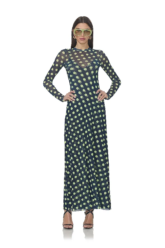 Paola Dress - Navy Dot Tunics Evening elegant