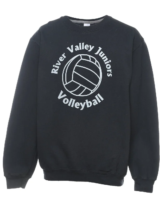River Valley Juniors Volleyball Printed Sweatshirt - M Hoodie with Puffed Sleeves Voluminous Trendy River Valley Juniors Volleyball Printed Sweatshirt - M Hoodie with Puffed Sleeves Voluminous Trendy