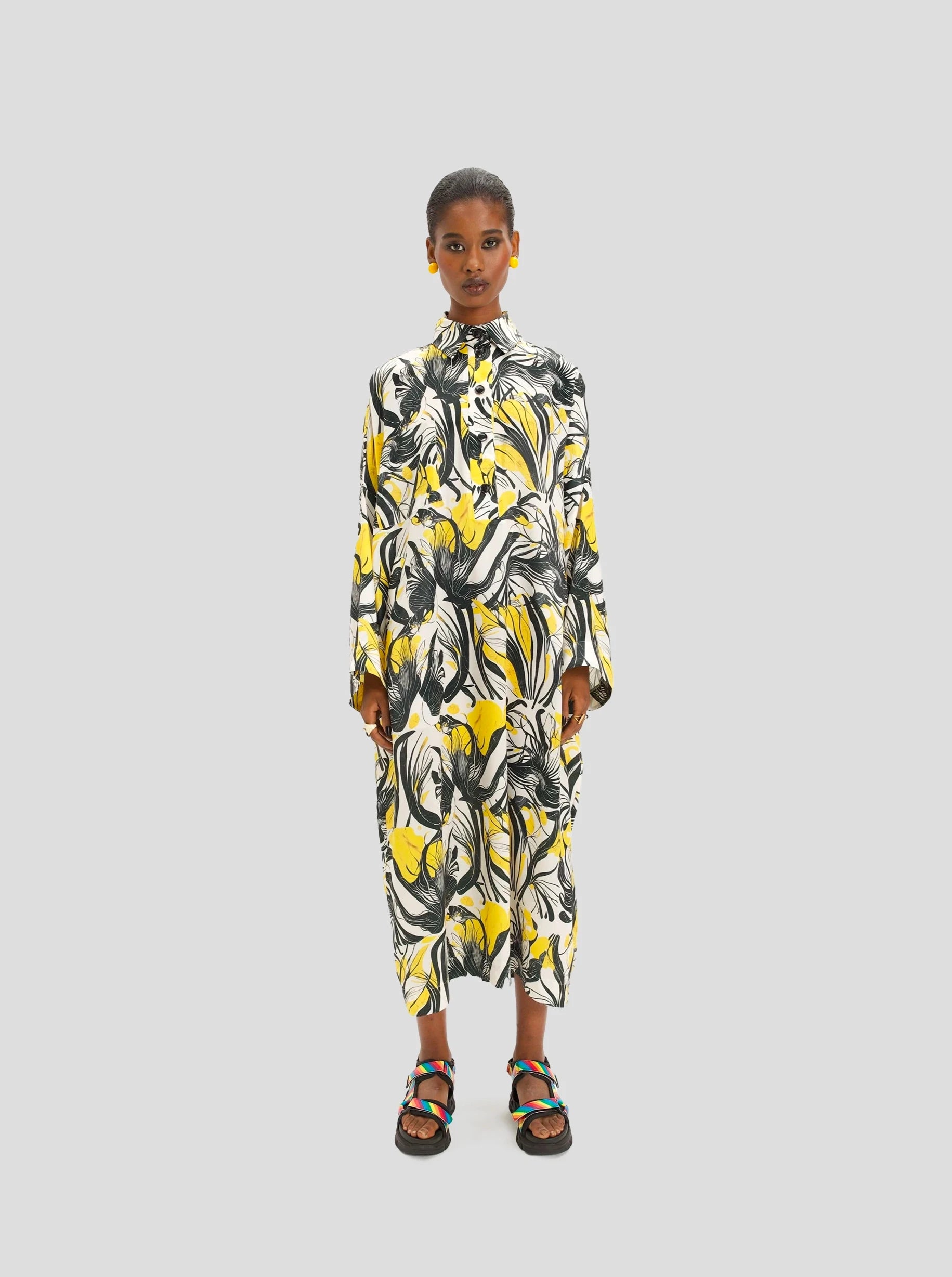 Milo Dress in Seaweed In Motion Print Tunics Evening elegant