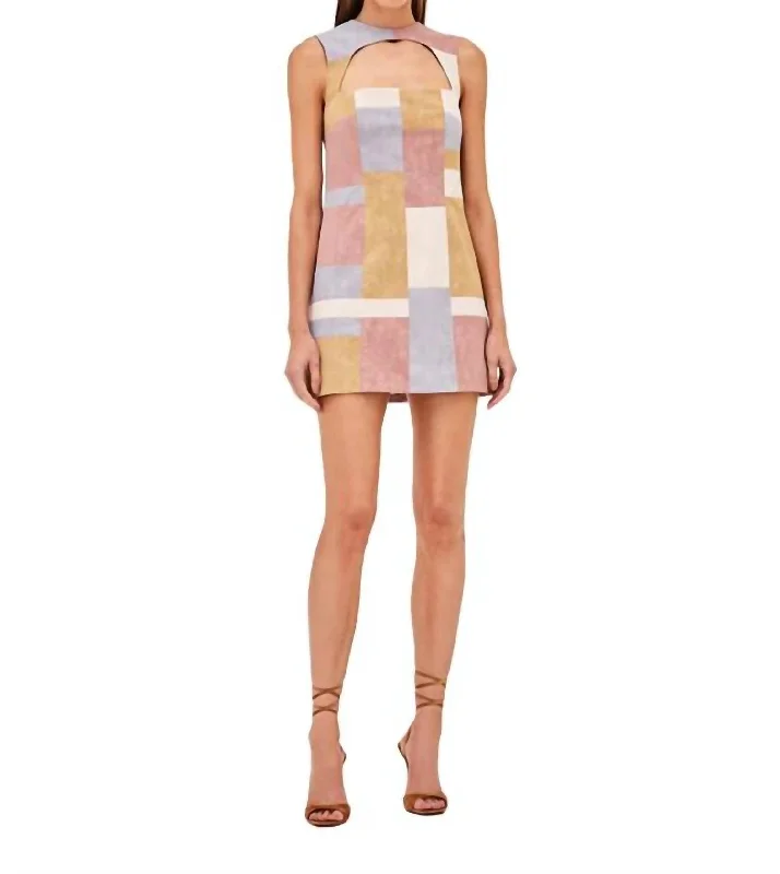 Enzie Dress In Patchwork Tunics Prom sequined