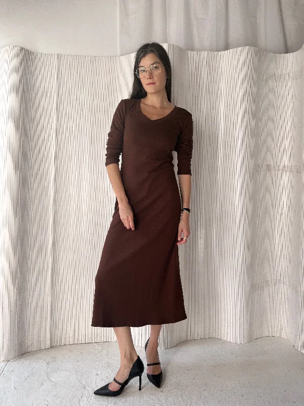 Moda International brown cotton maxi dress Tunics Timeless classic