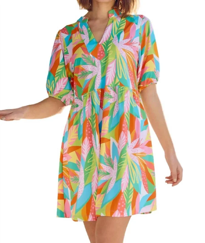 Short Sleeved Dress In Get Tropical Tunics Practical durable