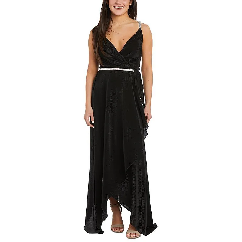 Womens Handkerchief Hem Faux-Wrap Evening Dress Tunics Hiking breathable