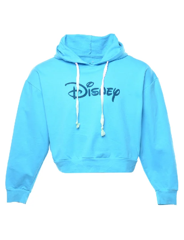 Disney Cropped Cartoon Sweatshirt - XL Hoodie with Batwing Sleeves Loose Dramatic