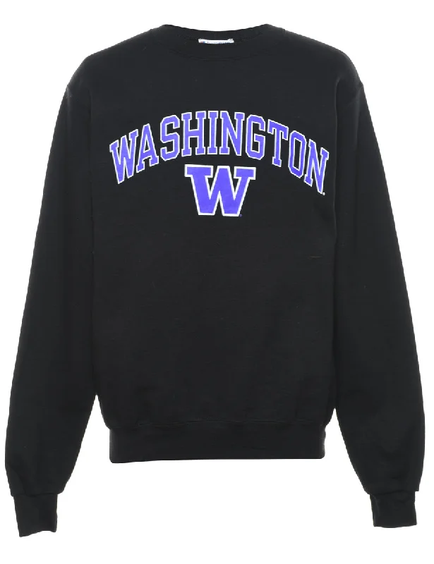 Champion Washington Printed Sweatshirt - M Hoodie with Sequins Glamorous Eye-catching