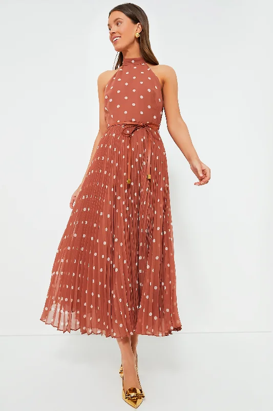 Aragon and Cream Dot Sunray Picnic Dress Tunics Practical durable