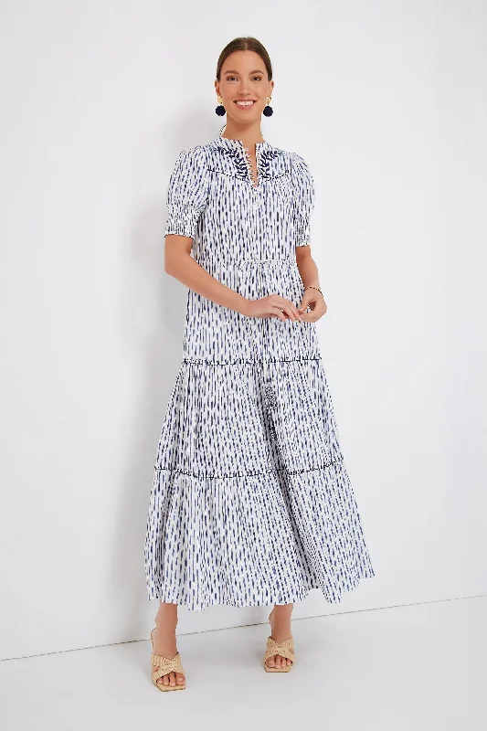 Ikat Blue Tara Dress Tunics Short Trendy